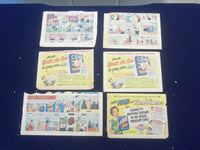 1950'S MOVIE STAR CAMELS COLOR COMICS ADS - LOT OF 6 - NP 5266