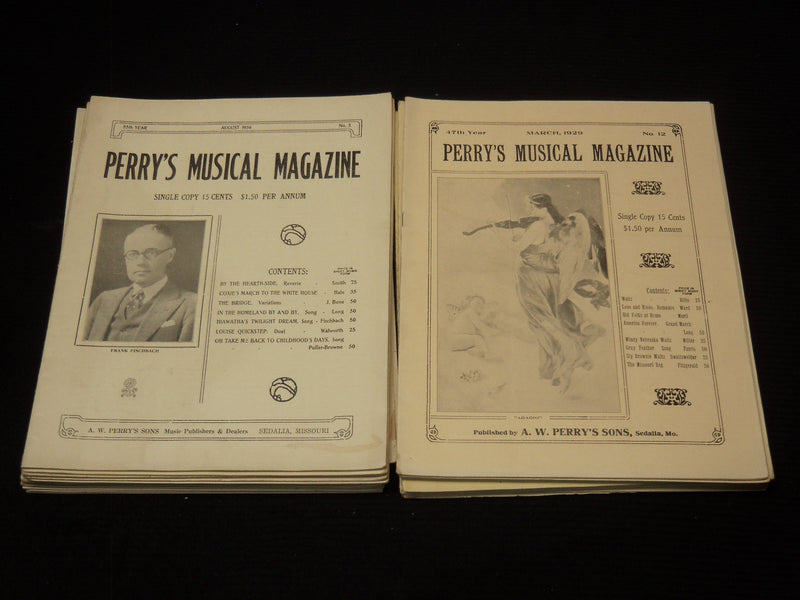 1920'S-1940'S PERRY'S MUSICAL MAGAZINES LOT OF 67 ISSUES - O 3817