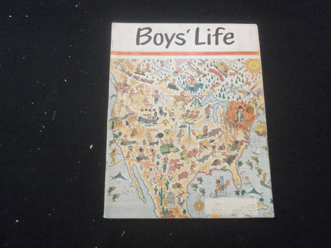 1964 JULY BOYS' LIFE MAGAZINE - NICE ILLUSTRATED COVER OF U.S. MAP - ST 3770Y