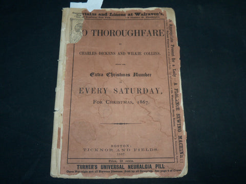1867 CHRISTMAS NO THOROUGHFARE MAGAZINE - CHARLES DICKENS - COLLINS - J 6773