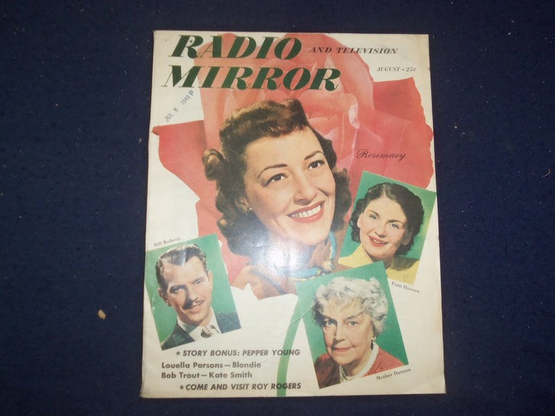 1949 AUGUST RADIO MIRROR AND TELEVISION MAGAZINE - ROSEMARY & FAMILY - SP 4781Y