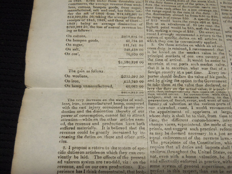 1849-1850 THE SEMI-WEEKLY EAGLE NEWSPAPERS LOT OF 19 - BRATTLEBORO VT- NP 3878D