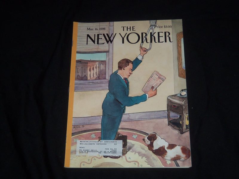 1998 MARCH 16 THE NEW YORKER MAGAZINE - ILLUSTRATED COVER - NY 1837