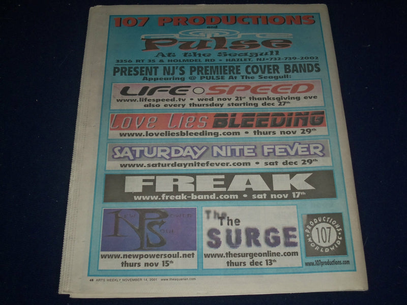2001 NOVEMBER 14-21 AQUARIAN WEEKLY NEWSPAPER - SLAYER - RED REIGN - J 1181