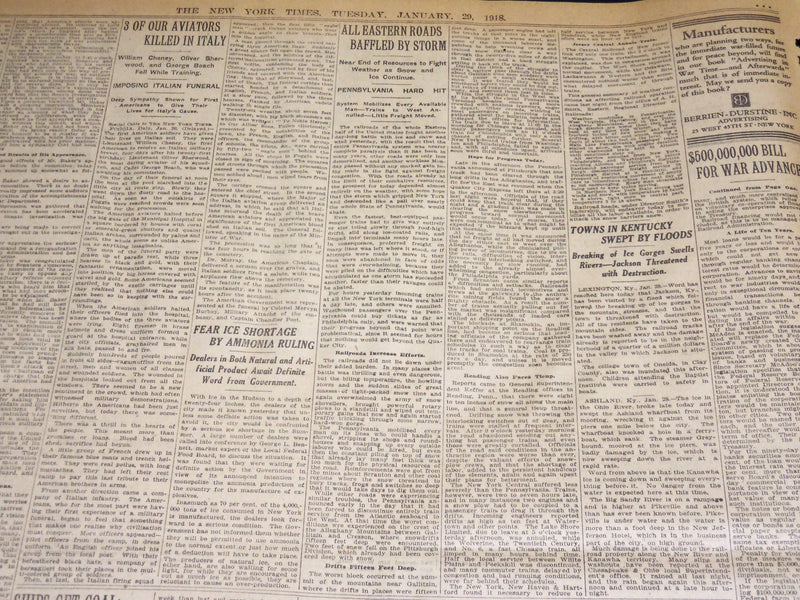 1918 JANUARY 29 NEW YORK TIMES - BAKER SAYS AMERICA DOING HER PART - NT 7930