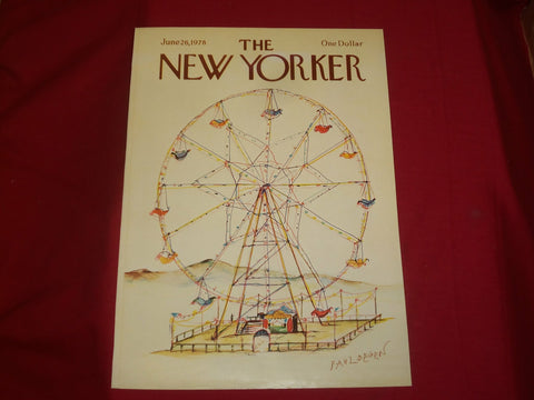 1978 JUNE 26 NEW YORKER MAGAZINE FRONT COVER ONLY - GREAT ART FOR FRAMING