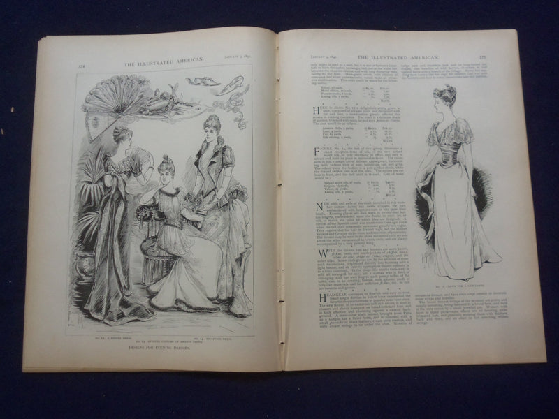 1892 JANUARY 9 THE ILLUSTRATED AMERICAN MAGAZINE - DUCHESS OF MARBOROUGH- J 9728