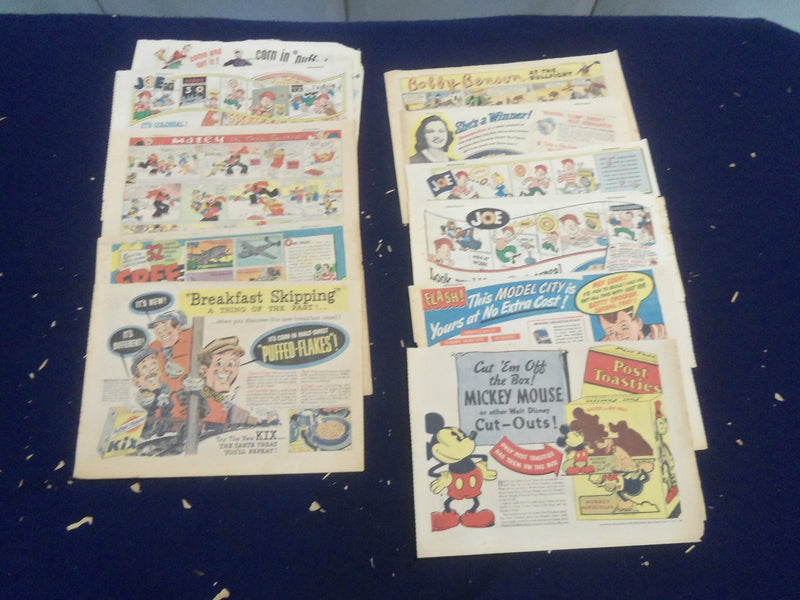 1930'S-1940'S CEREAL COLOR COMICS ADVERTISEMENTS - LOT OF 31 - NP 5250
