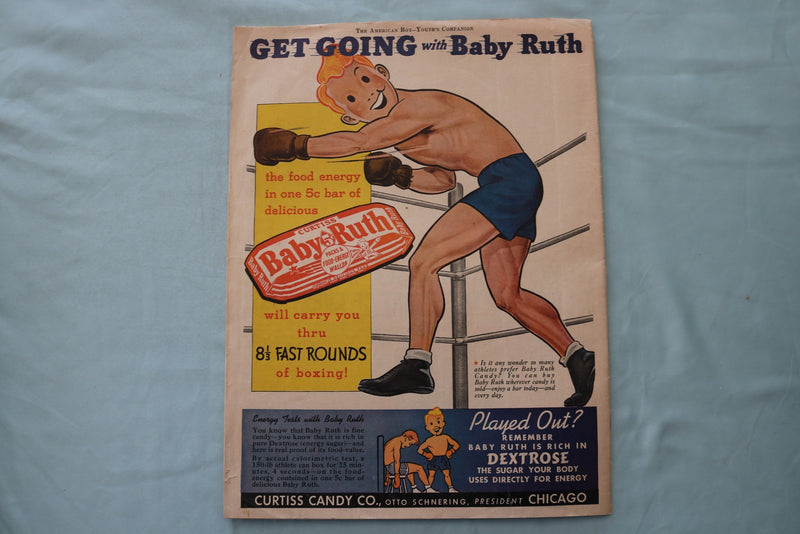 1939 MARCH AMERICAN BOY MAGAZINE - AN ILLUSTRATED FOX AND RABBIT COVER - E 26530