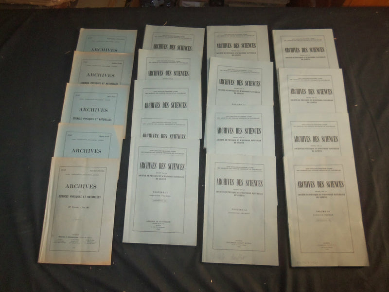 1925-1960 ARCHIVES DES SCIENCES PHYSIQUES ET NATURELLES - LOT OF 67 - WR 1045E