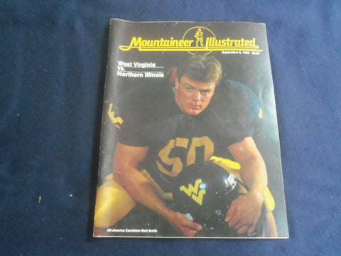 1986 SEP 6 FOOTBALL PROGRAM - WEST VIRGINIA UNIV VS NO. ILLINOIS UNIV - SP 4686Q