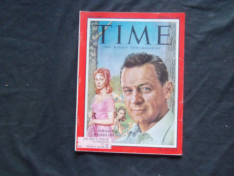 1956 FEBRUARY 27 TIME MAGAZINE - WILLIAM HOLDEN - T 1526