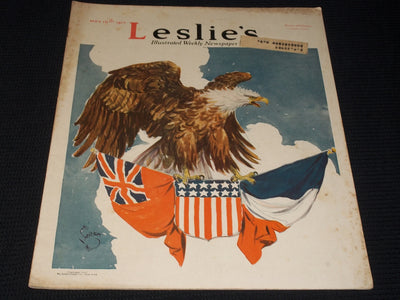 1917 MAY 10 LESLIE'S ILLUSTRATED MAGAZINE - BALD EAGLE COVER - E 5545