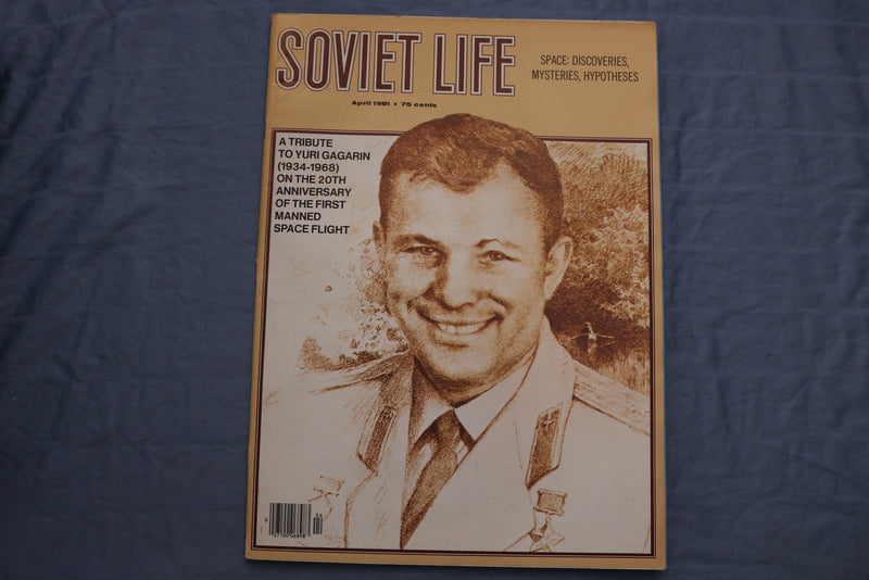 1981 APRIL SOVIET LIFE MAGAZINE - YURI GAGARIN COVER - E 9587
