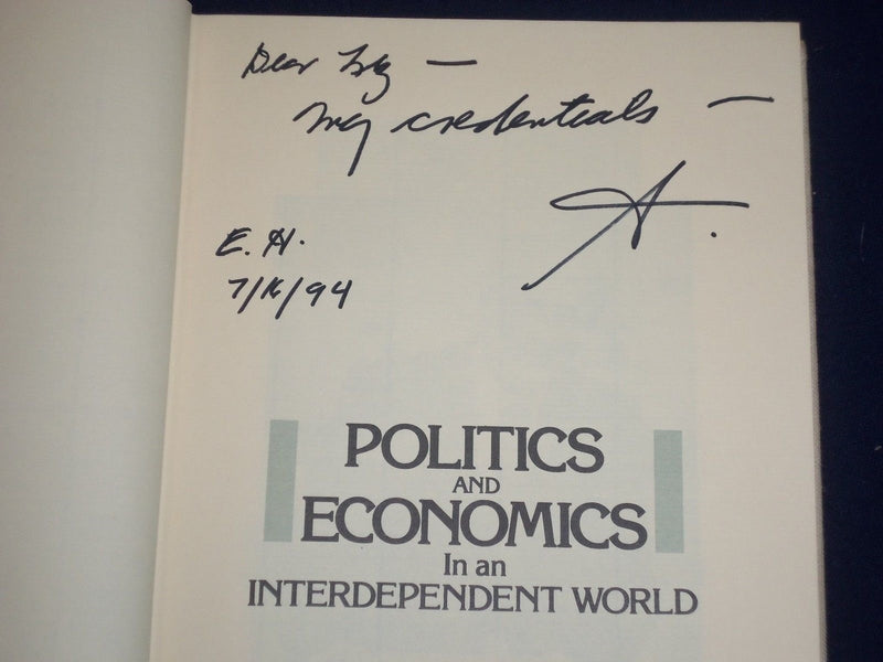 1978 POLITICS AND ECONOMICS BOOK BY ARTHUR ROSS AUTHOR INSCRIBED - KD 2567