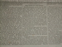 1849 SEPTEMBER 1 MASSACHUSETTS PLOUGHMAN NEWSPAPER - EARTH'S CRUST - NP 5172