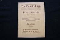 1924 MAY 17 THE CHEMICAL AGE MAGAZINE - SULPHUR FOR ALL TRADES COVER - SP 4190X