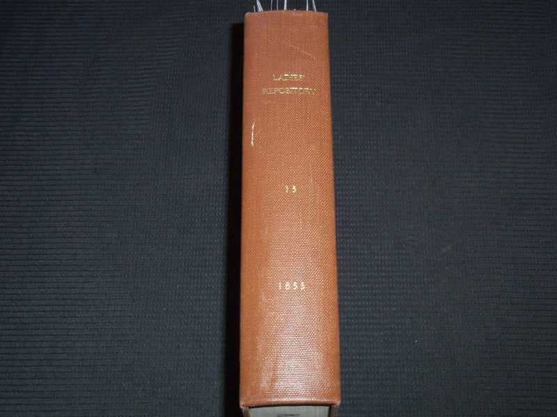 1855 THE LADIES' REPOSITORY MAGAZINE BOUND VOLUME - NICE ENGRAVINGS - KD 7883