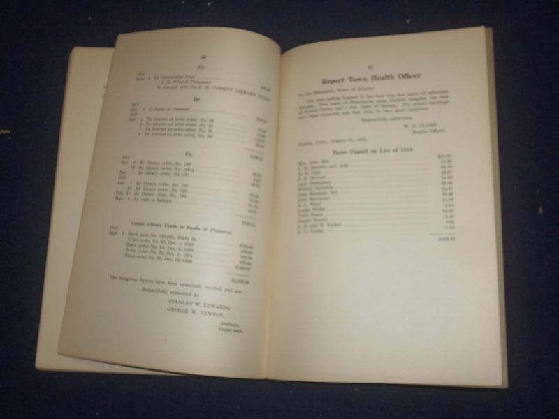 1918 TOWN OF GRANBY ANNUAL REPORT - J 6456