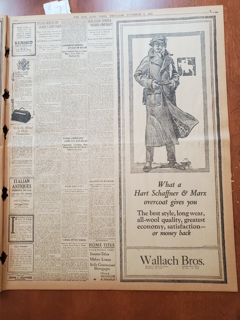 1921 NOVEMBER 3 NEW YORK TIMES NEWSPAPER-MILK DEALERS REJECT ARBITRATION-NT 8026