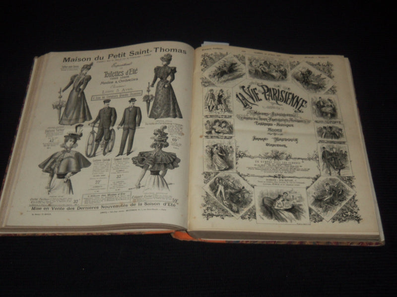 1897 JANUARY-DECEMBER LA VIE PARISIENNE FRENCH MAGAZINE BOUND VOLUME - KD 3806L