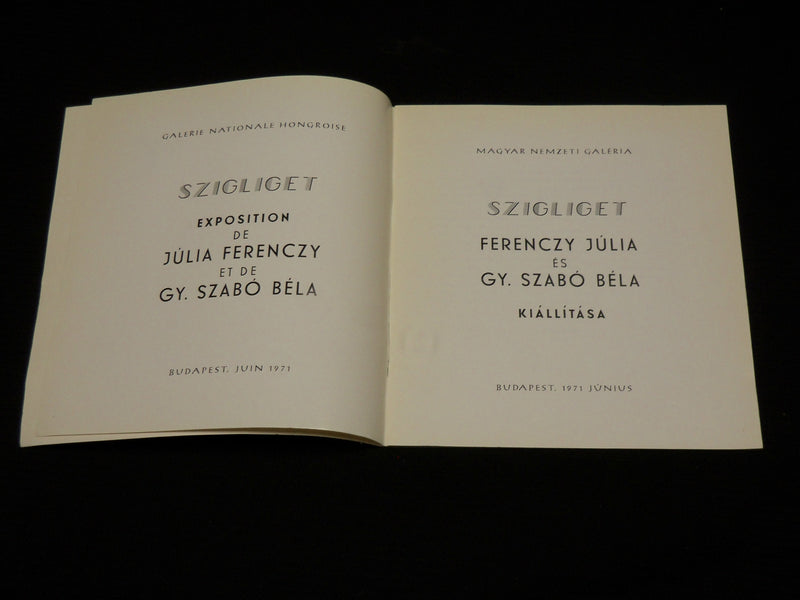 1971 FERENCZY JULIA ES GY. SZABO BELA SOFTCOVER BOOK - HUNGARIAN - J 6929