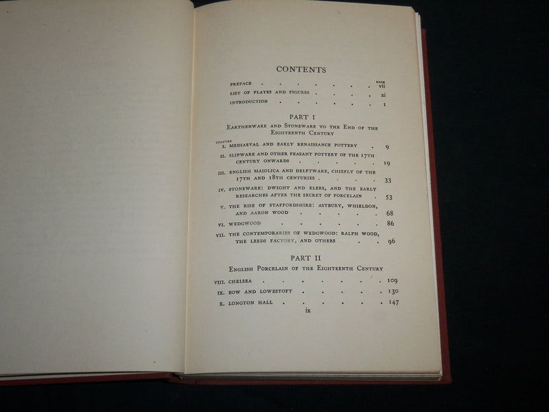1952 ENGLISH POTTERY AND PORCELAIN HARDCOVER BOOK BY W. B. HONEY - KD 6988