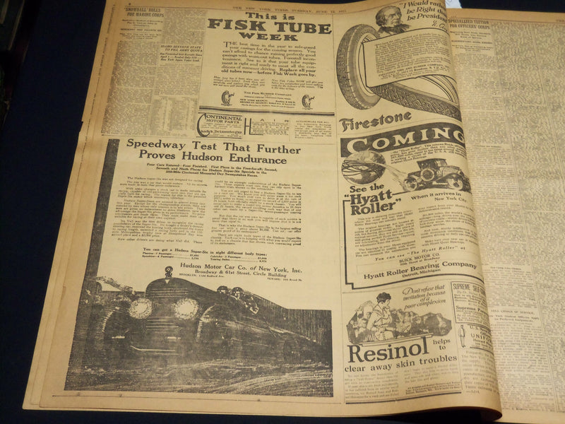 1917 JUNE 12 NEW YORK TIMES - 300,000 REGISTER HERE ON FIRST DAY - NT 7793