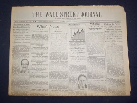 1996 JUNE 11 THE WALL STREET JOURNAL -REP. ELIOT ENGEL TRIUMPHS IN D.C. - WJ 390