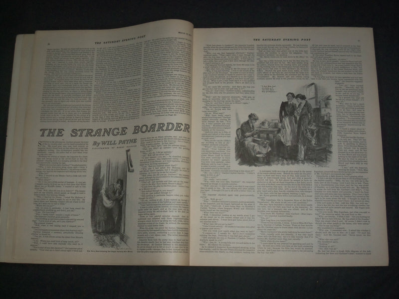 1915 MARCH 13 THE SATURDAY EVENING POST MAGAZINE - ILLUSTRATED COVER - SP 2470X
