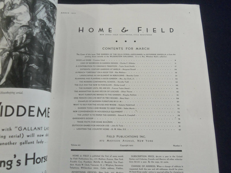 1930 MARCH HOME & FIELD MAGAZINE - GREAT PHOTOS, STORIES & ADS - SP 1223N