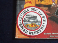 1992 FEB 16 34TH DAYTONA 500 RACING PROGRAM W/PATCH - GREAT PHOTOS - SP 3744E