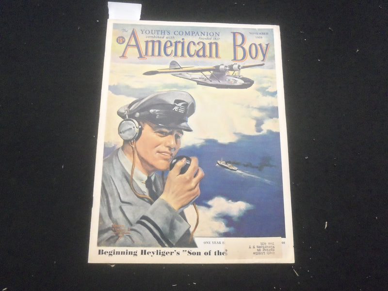 1939 NOVEMBER AMERICAN BOY MAGAZINE- FLYING COVER- SON OF APPLE VALLEY- SP 6311L
