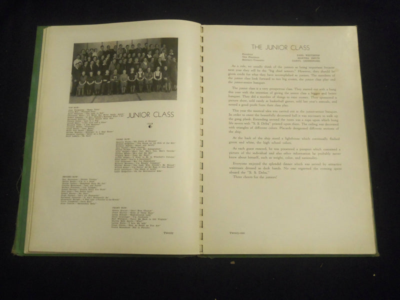 1938 THE PANTHER DELTA HIGH SCHOOL YEARBOOK - DELTA, OHIO - YB 2748