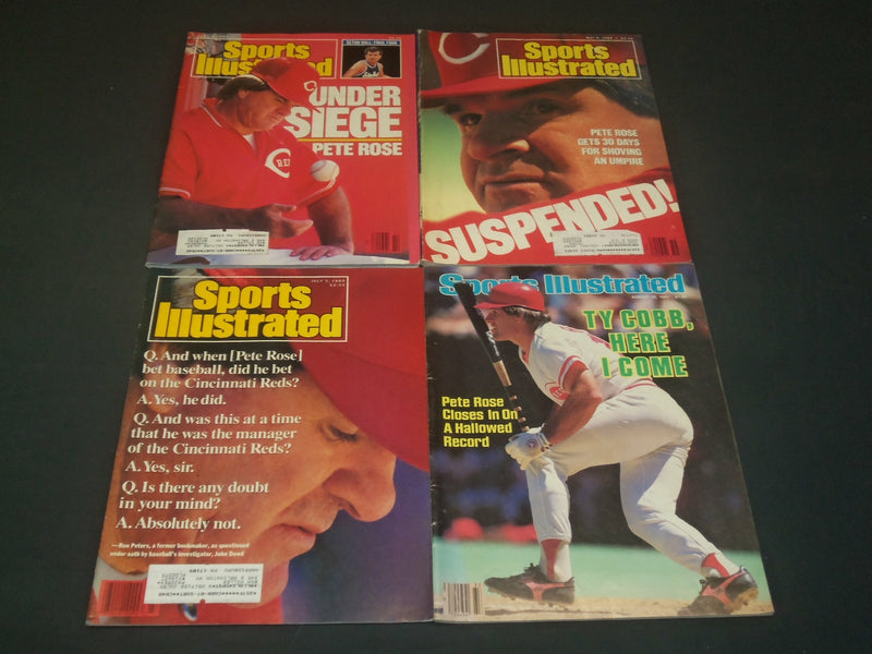 1978-1989 PETE ROSE ASSORTED SPORTS MAGAZINES LOT OF 8 ISSUES - O 2749