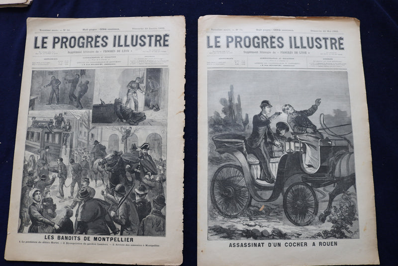 1892-1904 LE PROGRES ILLUSTRE MAGAZINE - FRENCH - LOT OF 23 - O 3659