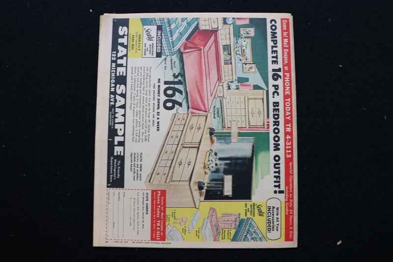 1959 APRIL 26 DETROIT NEW PICTORIAL MAGAZINE - JANE POWELL COVER - E 25594