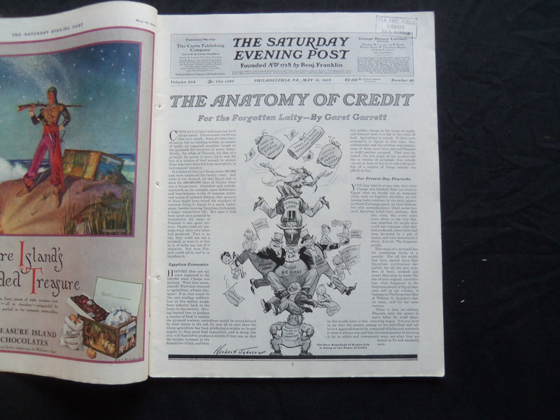 1932 MAY 14 THE SATURDAY EVENING POST MAGAZINE - ILLUSTRATED COVER -SP 1464