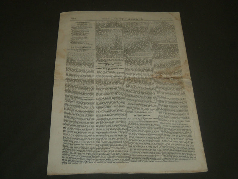 1880 JANUARY 1 THE AGENTS' HERALD NEWSPAPER - PHILADELPHIA - NICE ADS - NP 4250