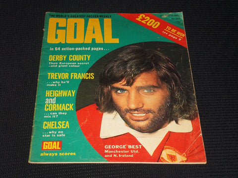 1972 AUGUST 12 GOAL MAGAZINE - GEORGE BEST FRONT COVER - E 5000