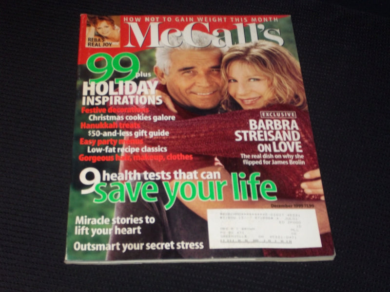1999 DECEMBER MCCALL'S MAGAZINE - BARBRA STREISAND JAMES BROLIN COVER - E 478