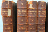 1877-1890 PENNSYLVANIA COLLEGE MONTHLY BOUND VOLUMES - LOT OF 7 - KD 9561