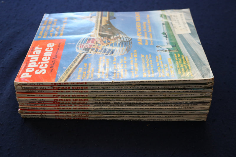 1971 POPULAR SCIENCE MAGAZINE - LOT OF 11 - O 3652