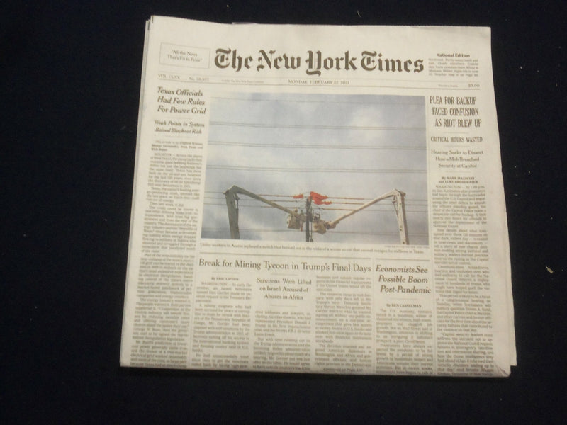 2021 FEBRUARY 22 NEW YORK TIMES -PLEA FOR BACKUP FACED CONFUSION AS RIOT BLEW UP