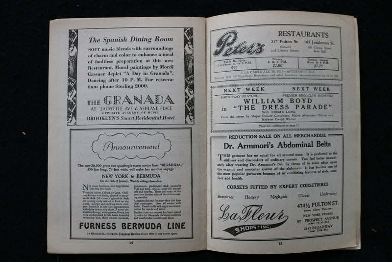 1927 NOVEMBER THE NEW E. F. ALBEE THEATRE PROGRAM - WILLIAM BOYD - K 1809