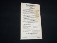 1974 TEXAS INSTRUMENTS SLIDE RULE CALCULATOR SR-50 USER GUIDE - J 9075