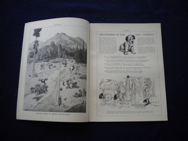 1927 AUGUST 6 JUDGE MAGAZINE - DOG CONTEST WINNERS IN THIS ISSUE - B 436F