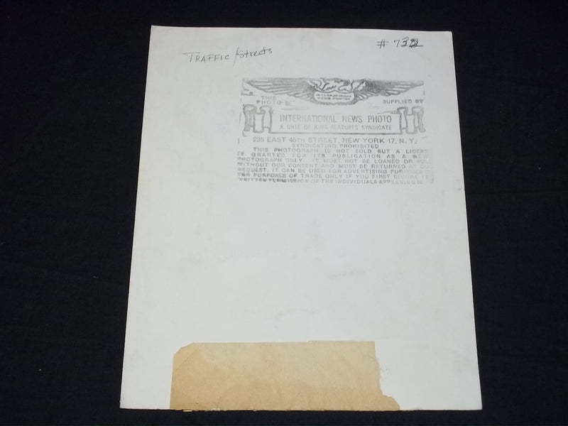 1940'S NEW YORK CITY PARKING BAN ORIGINAL BLACK & WHITE PHOTO - J 5575