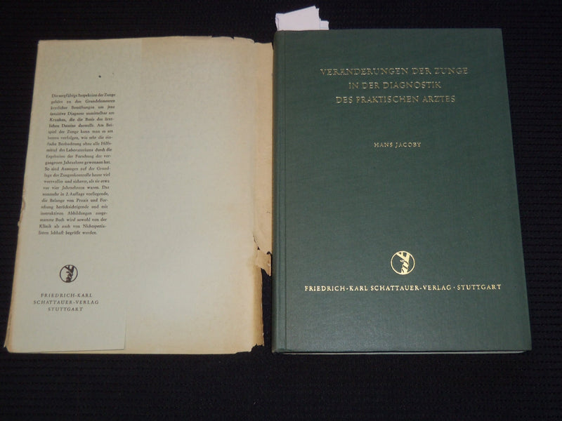 1960 VERANDERUNGEN DER ZUNGE IN DER DIAGNOSTIK ARZTES BOOK BY JACOBY - J 9560