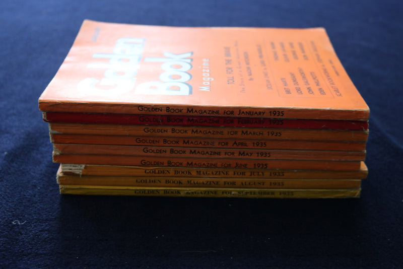 1935 THE GOLDEN BOOK MAGAZINE - LOT OF 9 - O 3458